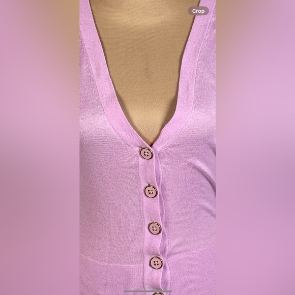 Lilly Pulitzer Kaitlin Cardigan Sweater Lilac Lavender Purple Button Down V Neck - Picture 4 of 8